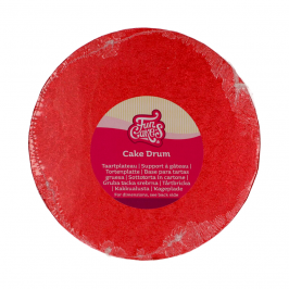 Cake Drum Redondo Rojo Funcakes - 20 cm