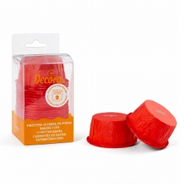 Cápsulas Cupcakes Horneables Rojas 25 ud - Decora