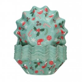 Cápsulas para Cupcakes Bloom Navidad 48 ud - Funcakes
