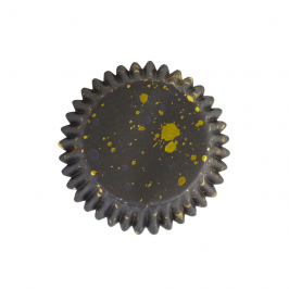 Capsulas Cupcakes Pme - Manchas Negras Y Doradas