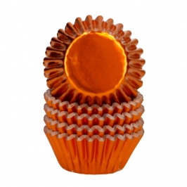 Cápsulas Mini Cupcakes Naranja Metálico 160 ud - Wilton