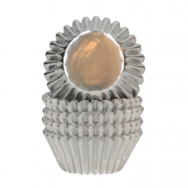 Cápsulas Mini Cupcakes Plata Metálico 160 ud - Wilton