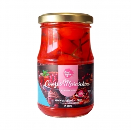 Cerezas Maraschino Rojas con Tallo 225 gr - Pastkolor