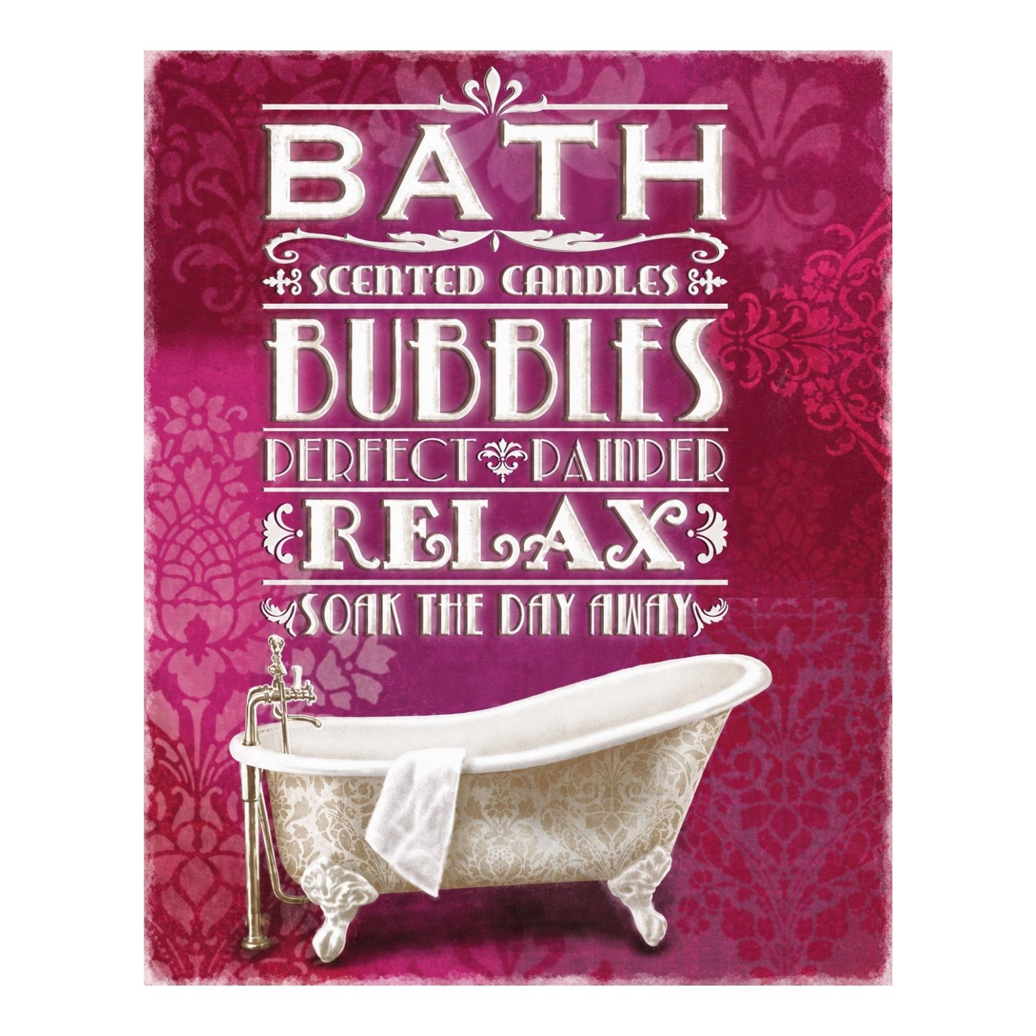Chapa Metalica Decorativa Baño De Burbujas 
