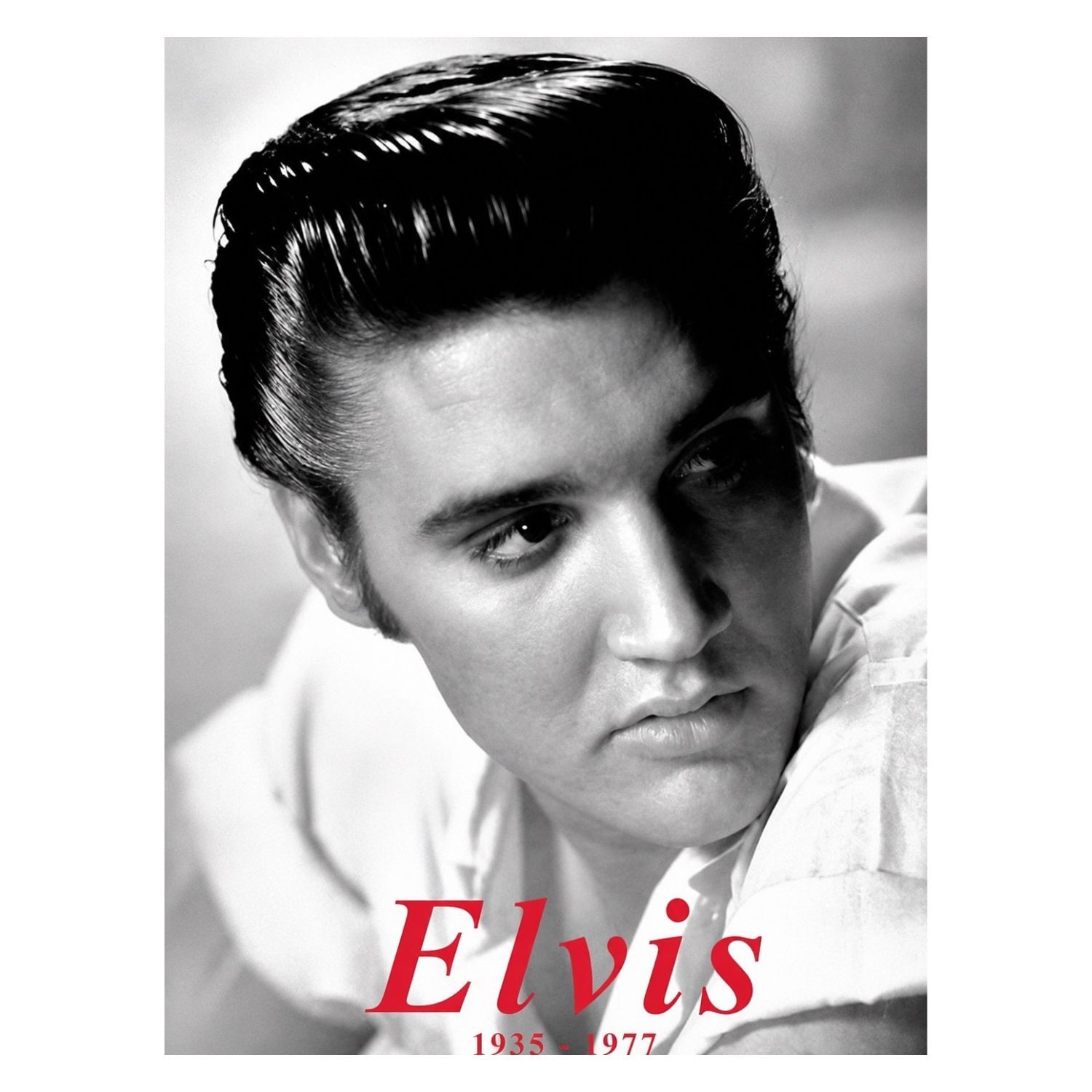 Chapa Metalica Decorativa Elvis Presley Blanco Y Negro Vintage – 40 X 30 Cm