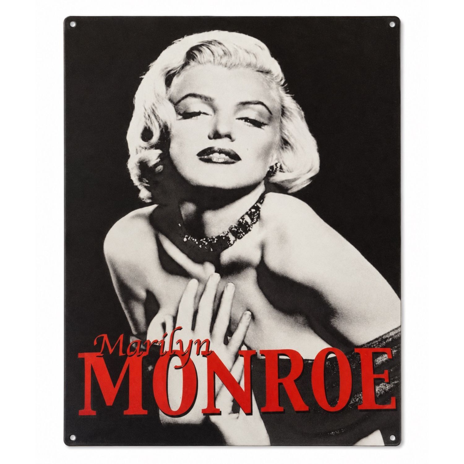 Chapa Metalica Decorativa Marilyn Monroe Hollywood Vintage – 40 X 30 Cm