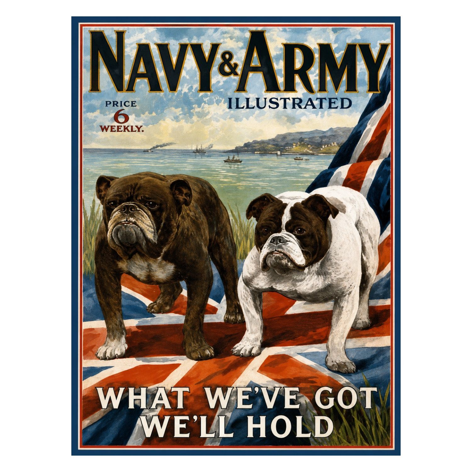 Chapa Metalica Decorativa Militar “Navy & Army” Vintage - 40 X 30 Cm