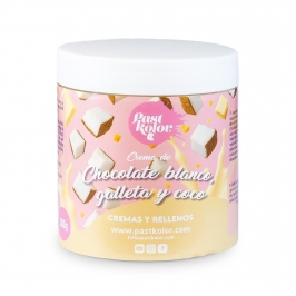 Crema de Chocolate Blanco, Galleta y Coco 300 gr