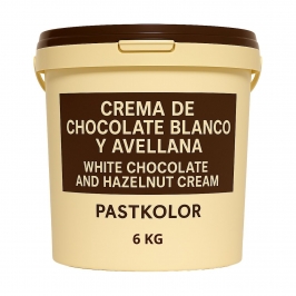Crema de Chocolate Blanco y Avellana 6 Kg - Pastkolor