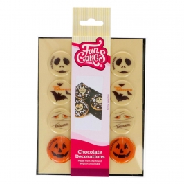 Decoraciones de Chocolate Mix Halloween 12 ud - Funcakes