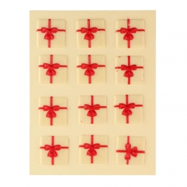 Decoraciones de Chocolate Regalo Blanco / Rojo 12 ud Decoraciones de Chocolate Regalo Blanco / Rojo 12 ud