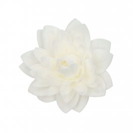 Flor de Papel Comestible Dalia Blanca Grande - Funcakes