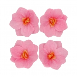 Flores de Papel Comestibles Hortensia Rosa Pequeña 18 ud