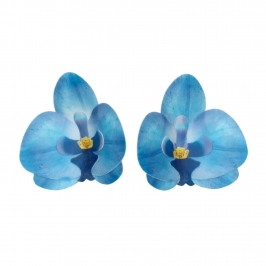 Flores de Papel Comestibles Orquídea Azul Mediana 10 ud - Funcakes