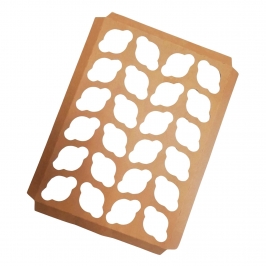 Inserts para 24 Cupcakes de Cartón Color Kraft