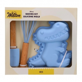 Kit de Reposteria Molde de Silicona y Utensilios Dinosaurio - Wilton