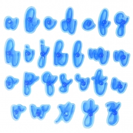 Marcadores de Letras Minúsculas para Galletas