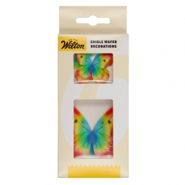 Mariposas Comestibles de Oblea Arcoiris 8 ud - Wilton