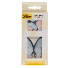 Mariposas Comestibles de Oblea Colores Pastel 8 ud - Wilton