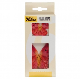 Mariposas Comestibles de Oblea Rosas Ombre 8 ud - Wilton