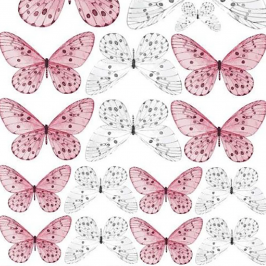Mariposas de Oblea Blancas y Rosas 22 ud - Crystal Candy