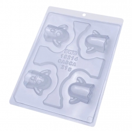 Molde para Chocolate Mini Fantasmas Halloween - Bwb