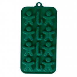 Molde Silicona Muñecos y Bastones de Navidad - Wilton