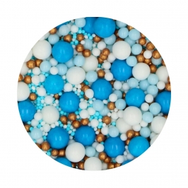 Perlas de Azúcar Blandas Mix Blue Celebration 80 gr - Funcakes 