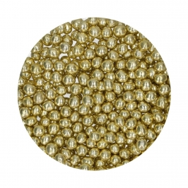 Perlas de Chocolate Crujiente Amarillo Metalizado 60 gr - Funcakes