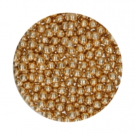 Perlas de Chocolate Crujiente Oro Metalizado 60 gr - Funcakes