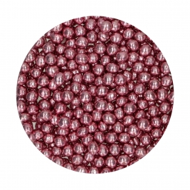 Perlas de Chocolate Crujiente Rosa Metalizado 60 gr - Funcakes