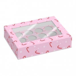 Set 2 Cajas para 12 Cupcakes Bastones de Caramelo - Simply Making