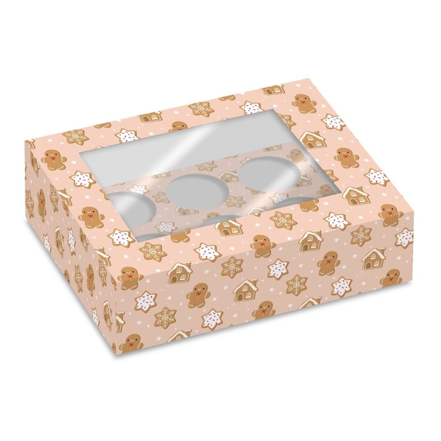 Set 2 Cajas Para 6 Cupcakes Simply Making - Muñecos De Jengibre Set 2 Cajas Para 6 Cupcakes Simply Making - Muñecos De Jengibre