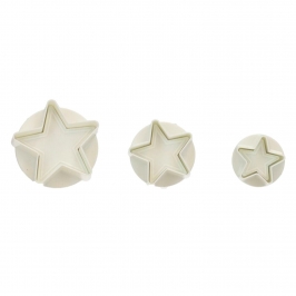 Set Cortadores con Expulsor Estrellas 3 ud - Wilton
