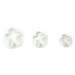 Set Cortadores con Expulsor Muñecos de Jengibre 3 ud - Wilton