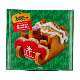 Set Cortadores Trineo De Navidad 3D - Wilton