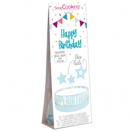 Wrapper + Toppers para Tarta Happy Birthday - Scrapcooking 