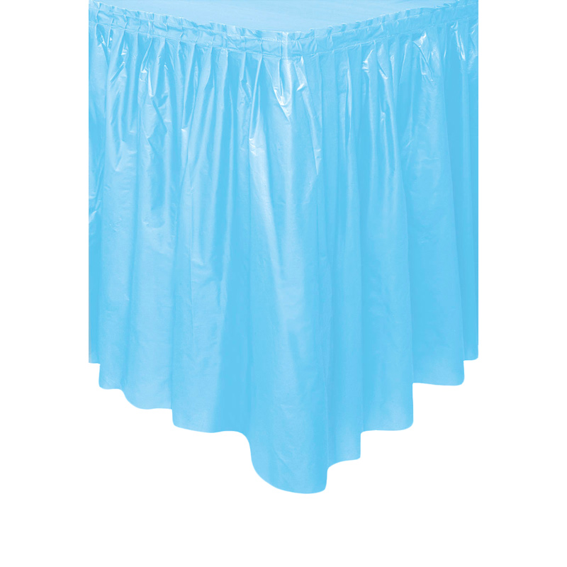 Falda de Plástico para Mesa Azul