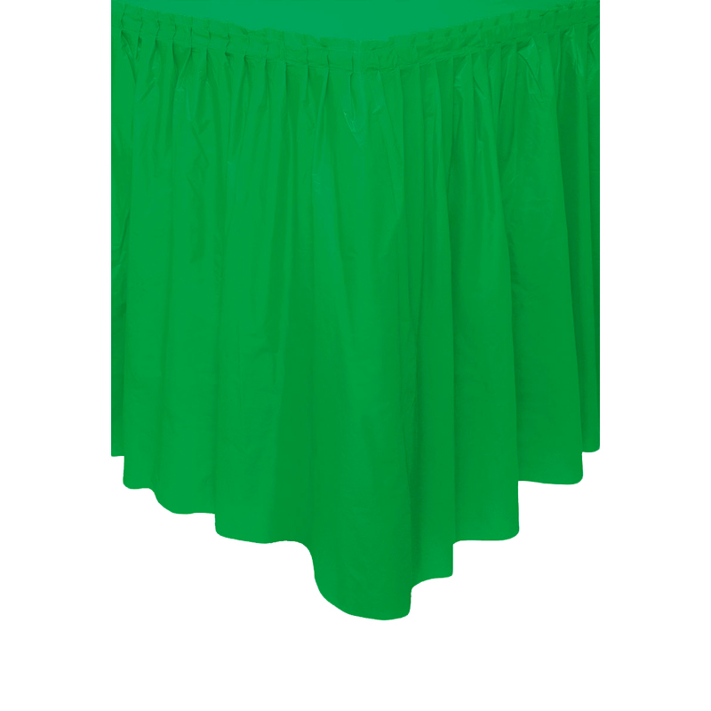 Falda de Plástico para Mesa Verde