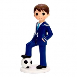 Figura Niño Comunión Fútbol 17 cm