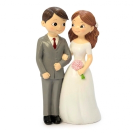 Figura para tarta de boda novio y novia estilo clásico