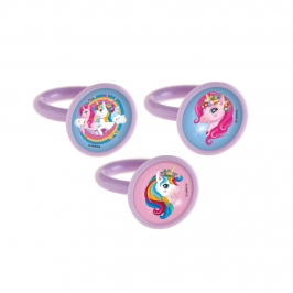 Figuras para Roscón Anillos Unicornio 3 ud