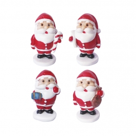 Figuritas Roscón de Reyes Papá Noel 4 ud