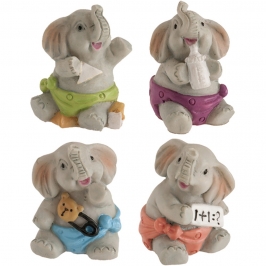 Figuritas Roscón de Reyes Elefantes Baby 4 ud