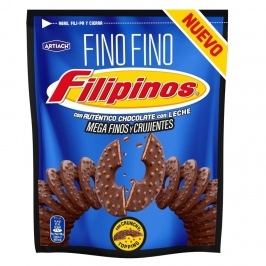 Filipinos Fino Fino Chocolate con Leche 70 g extrafinos y crujientes