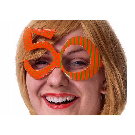 Gafas 50 Cumpleaños Naranjas