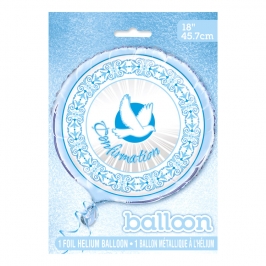 Globo Confirmación Paloma Azul 45 cm
