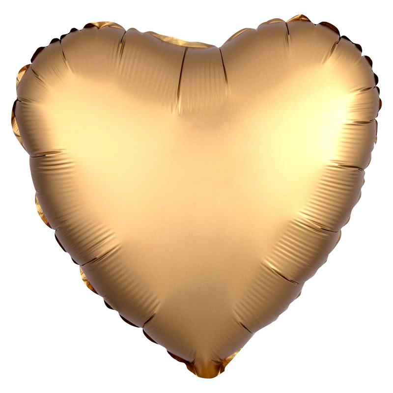 Globo Corazón Oro Satinado 45 cm