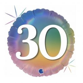 Globo de foil Holográfico 30 Cumpleaños