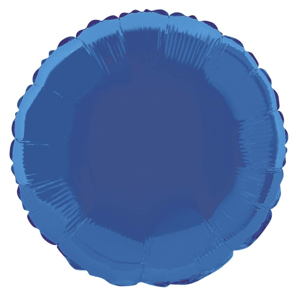 Globo de Foil Redondo Azul Royal 45 cm